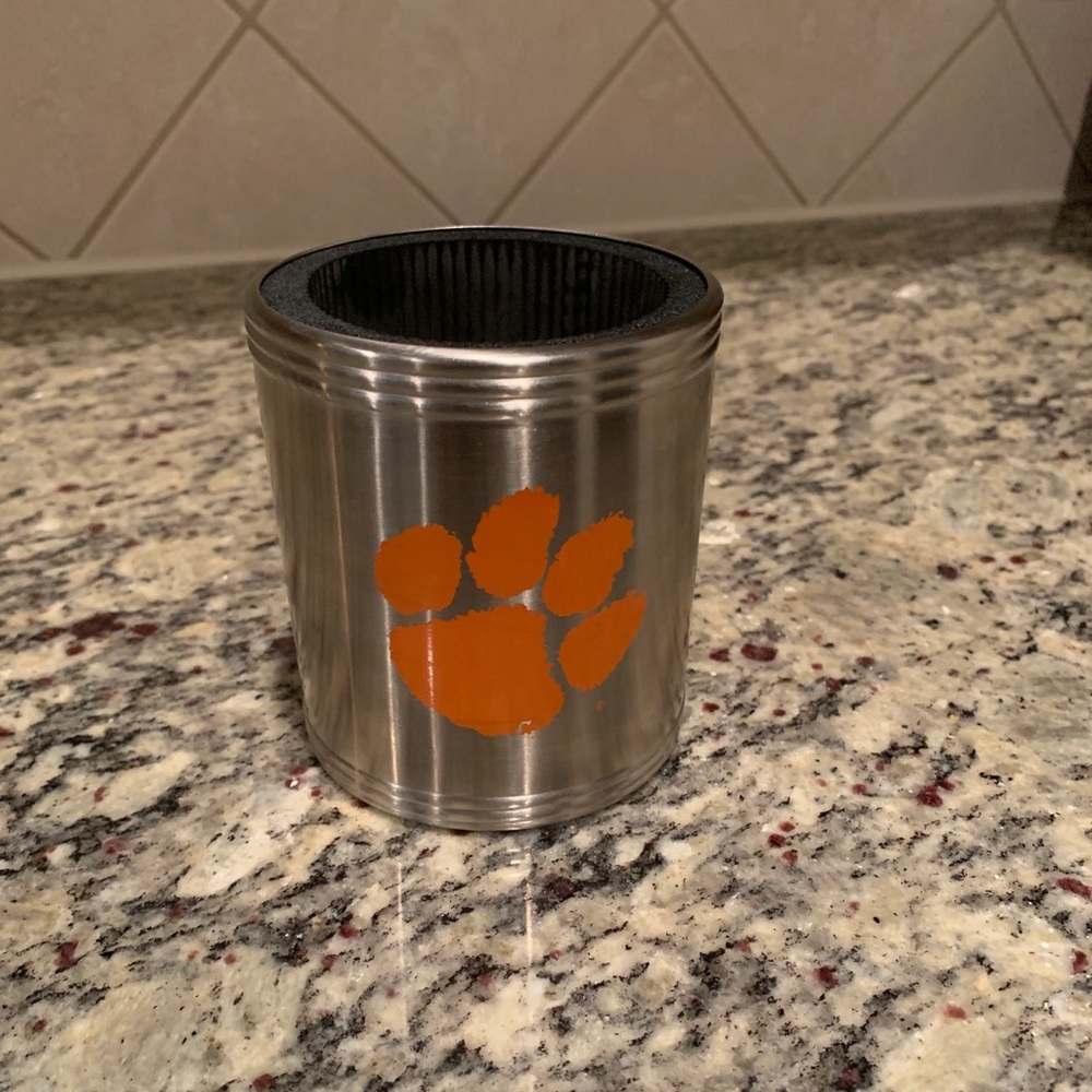 Silver Clemson Coozies